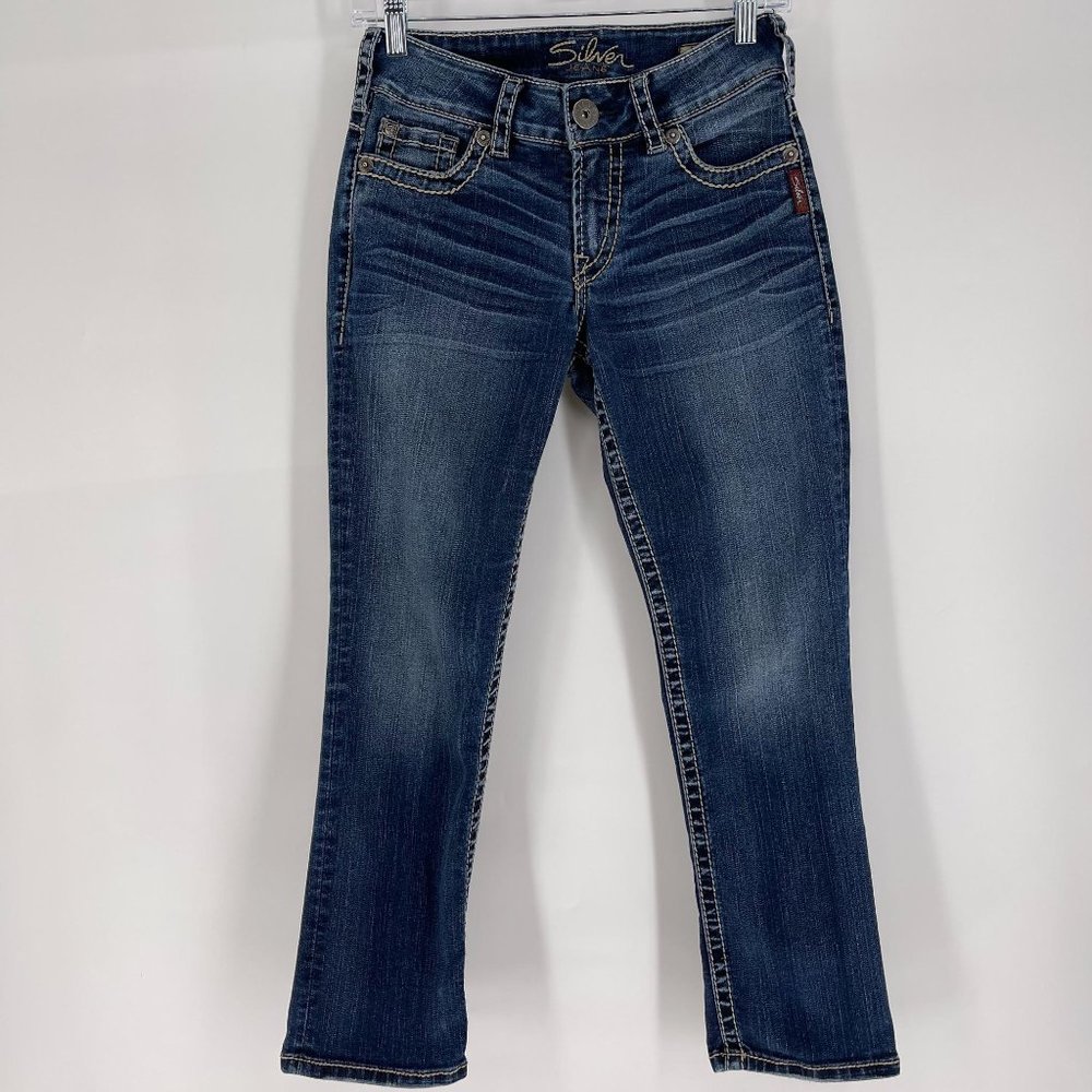 Silver Jeans Suki Capri Cropped Mid-Rise Jeans